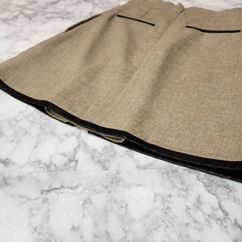 Celine Linen Leather Trim Skirt - Picture 11 of 14